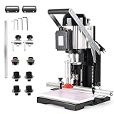 Taladradora de bisagras portátil, máquina eléctrica para madera con profundidad ajustable de 0 a 40 mm, parada automática, herramienta de taladro para armarios, puertas y roperos