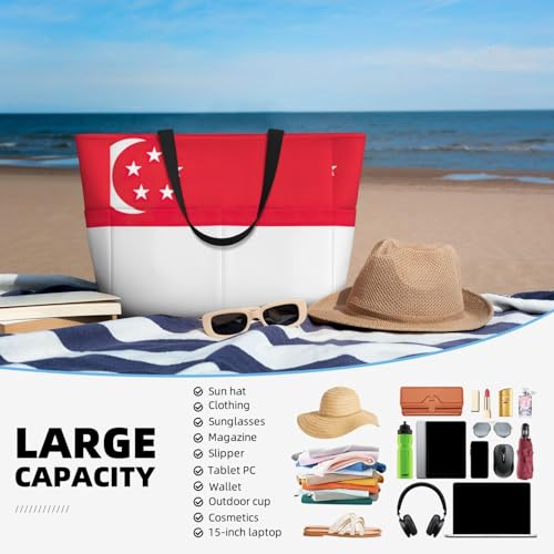 Sac de plage imperméable Singapour, l'accessoire été noir idéal - 2