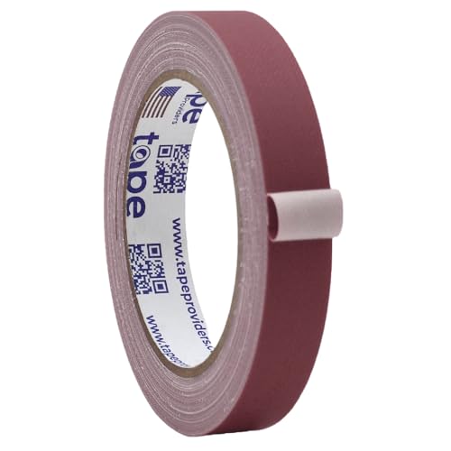 Image of WOD GTC12 Gaffer Tape, Burgundy Low Gloss Finish Film, 3 /4 inch x 60 ft. (Pack of 64) Residue Free, Non Reflective Cloth Fabric, Secure Cords, Water Resistant, Photography, Filming Backdrop