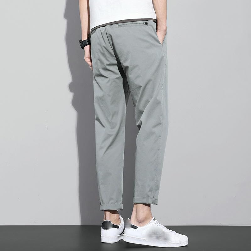 Pantalon court d'été homme soie glacée anti transpiration short ample droit infroissable - 2
