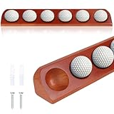 Vitrina de Madera para 6 Pelotas de Golf, Tamaño Estándar, Expositor de Pared para Pelotas de Golf, Decoración de Mesa de Oficina de Golf, Soporte para Pelotas de Golf para Coleccionista
