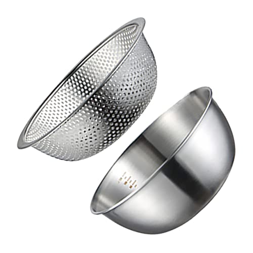 Zynphancer 2個セット ステンレス製キッチンドレーナーバスケット ? 野菜や果物の水切りに便利、食洗機対応で清潔保管