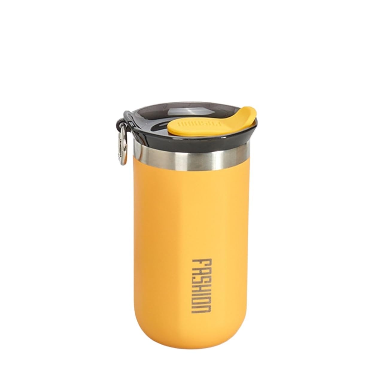 Kubek do kawy YUEKOPOU, podróżny kubek termiczny, 350 ml/450 ml Podwójny kubek do kawy Kubek termiczny do samochodu Kubek podróżny Termos Kubek izolowany(Yellow,450ml)