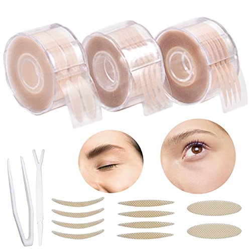 1800Pcs Cintas de P�rpados Invisibles Pegatinas de Doble P�rpados de Instante Levantar Adhesivo Cinta de Doble P�rpado Cinta Correctora Invisible para P�rpado Ca�do con Pinza y Tenedor en Y