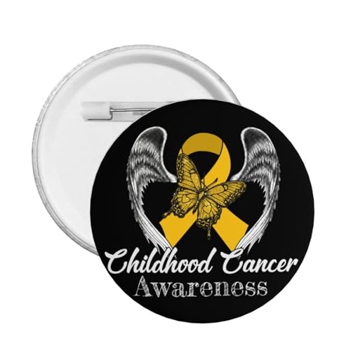 Childhood Cancer Awareness Pin Round Pins Brooches, Button Badges Decor For Backpacks And Shirts, Round Pins Patriotic Badge 1 Pc Large