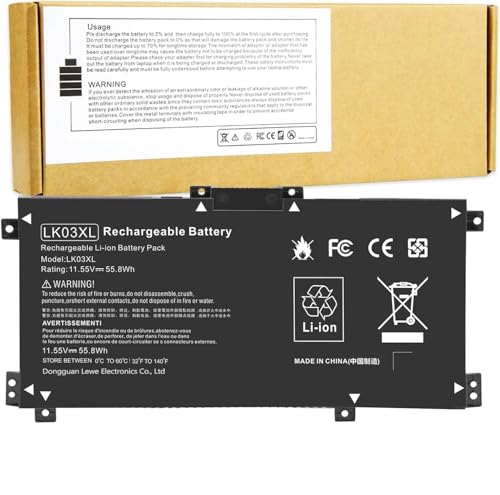 Image of LK03XL L09281-855 Battery for HP Envy X360 Convertible 15m-cn0012dx 15m-cn0011dx 15m-bp112dx 15m-bq121dx 15m-bp111dx 15m-cn0xxx 17m-ae0xx 17-ae1xx 17-bw0013dx 916814-855 916368-421 (LK03XL)