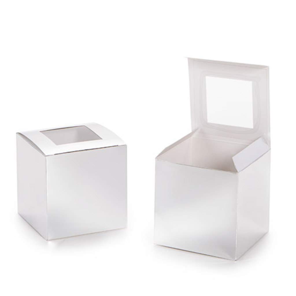 SILVER FOIL CUPCAKE BOX Boxes 12 NEW