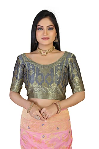 Image of Glory Sarees Women's Banarasi Silk Saree With Blouse Piece (Kara164 Parent)