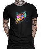 American Football NFL Super Bowl Herren Männer T-Shirt | Schwarz | L