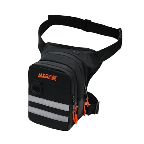 MDSTOP Motorcycle Thigh Bag with Removable Leg Strap, Expandable Storage Tank Bags，Drop Leg Bag for Men & Women, Leg Fanny Pack for Racing Cycling Horse Riding Hiking Camping Fishing Travel 