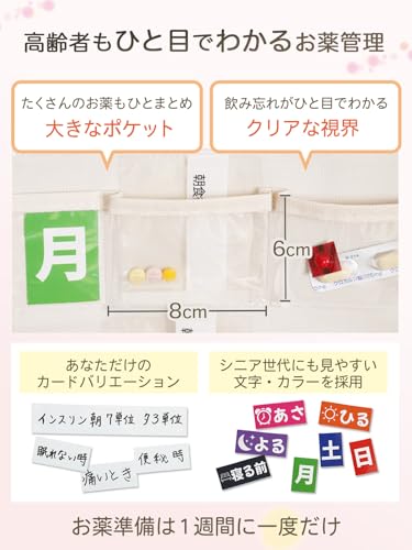 AmiSoin 大きめサイズ お薬カレンダー 1週間 の商品画像 4