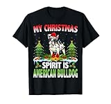Photo Gallery my christmas spirit is american bulldog wearing santa hat maglietta Photo Gallery my christmas spirit is american bulldog wearing santa hat maglietta