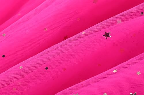 Image of GSVIBK Baby Girls Tutu Dress Sleeveless Toddler Cotton Tulle Skirt Princess Party Prom Dresses