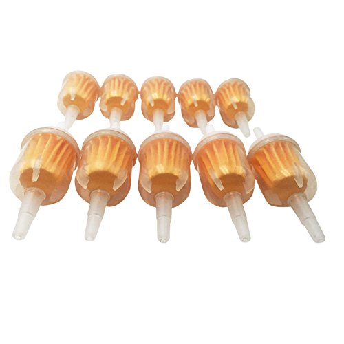 Zytc Gas Inline Fuel Filters Replaces Kawasaki Kohler Briggs Stratton John Deere 1/4 Inch X 5/16 Inch 10 Pack #TOP2