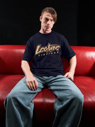 Image of LEOTUDE Men's Cotton Oversized Fit T-Shirt