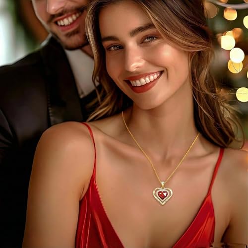 Rose stabilisée rouge et bijoux d'exception, véritable cadeau de luxe - 6
