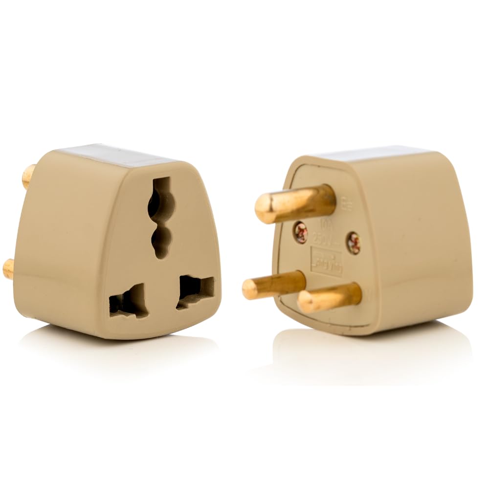 Hi-PLASST 3Pin Indian Converter Plug (Pack of 2) World (USA, UK, Canada, Europe, and More) to India Travel Adapter Plug -Type D Adaptor Socket Perfect for Foreign Devices to use in India-image-39