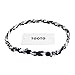 TOOTO Sport Style Tornado Titanium Necklaces Three Colors Braided Rope Baseball Necklace-20 Length (Black & White & Black)