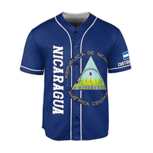 Nicaragua Jersey Men, Nicaragua Baseball Jersey, Personalized Baseball Jersey miniatura 4