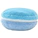 ECYC Cuscino della Peluche di Forma di Macaron, Cuscino Rotondo Elegante del Cuscino di tiro della Peluche della Torta per la Decorazione Domestica del sofà, Blu