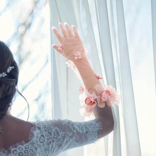 Guantes de tul para boda mujer largos y complementos novia 5