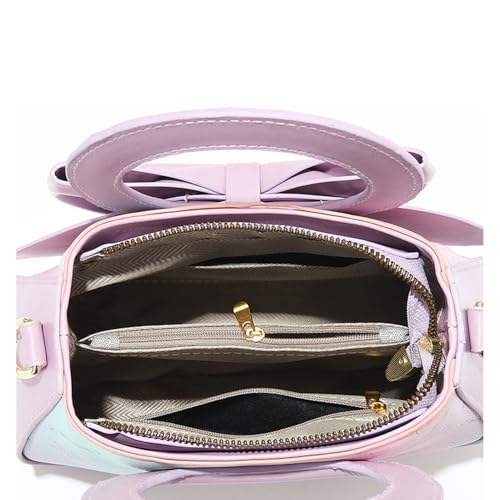 Cute Purple Bow Knot Purse Small Handbags for Women Vegan Leather Crossbody bag3
