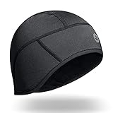 EMPIRELION Winter 6-Panel Helmet Liner Skull Cap Thermal Cycling Cap Ears Warm Running Beanie Hats M