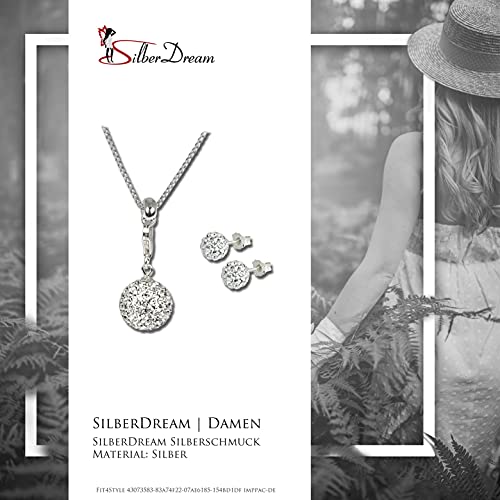 SilberDream poposh Set bianco, collana, orecchini