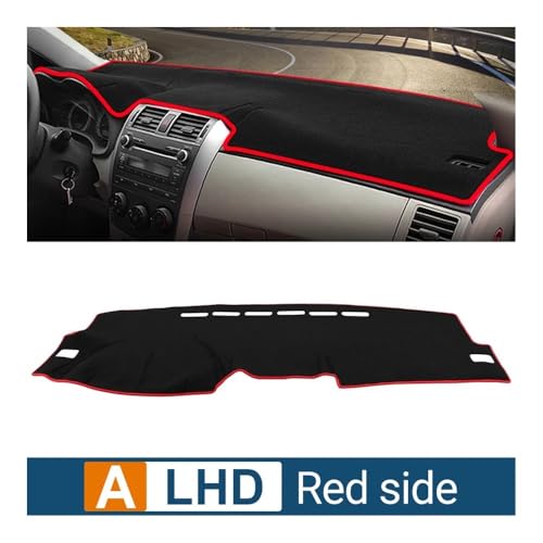 Tapis de tableau de bord pour Corolla Axio Fielder 2006-2013 LHD rouge