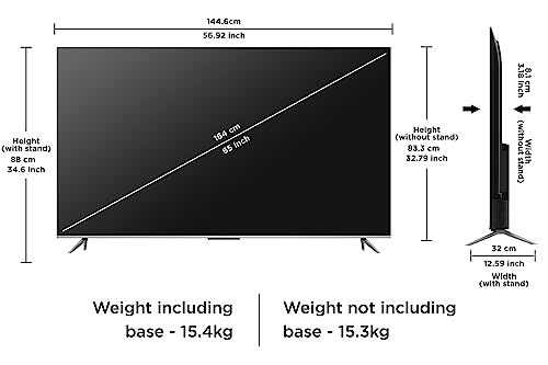 Image of iFFALCON 164 cm (65 inches) 4K Ultra HD Smart QLED Google TV iFF65Q73 (Black)