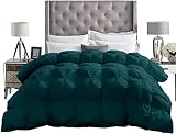 The OutNeT Teal Pinch Pleat Comforter (Alaskan King 136 x 120), 3 Piece(1 Pintuck Comforter and 2 Pi