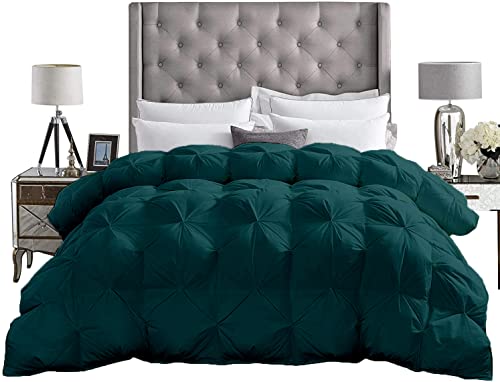 The Outnet Teal Pinch Pleat Comforter (Alaskan King 136 X 120), 3 Piece(1 Pintuck Comforter And 2 Pillowcases) Teal Pintuck Egyptian Cotton Down Alternative Comforter Bedding Set #TOP2