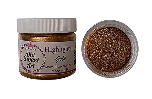 GOLD HIGHLIGHTER DUST 2 Oz OUNCES, metallic dust, By Oh! Sweet Art