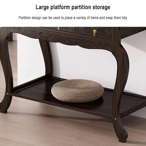 Table de prière bouddhiste avec tiroir 100 cm meuble d'autel puja