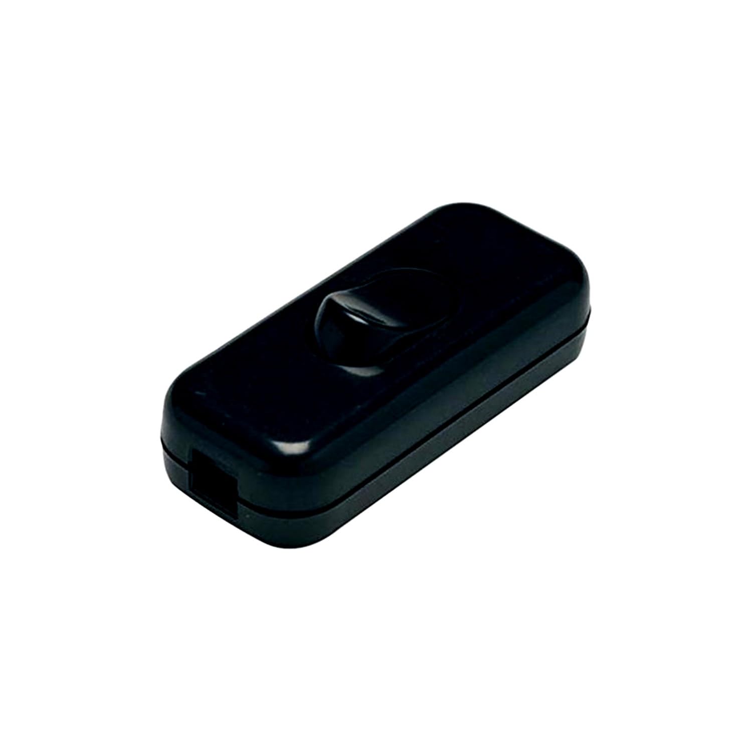 Black step switch 2A 250V, ideal for controlling lights and electrical devices in home or office.