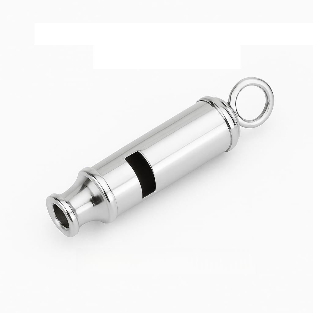 Premium Whistle - Loud & Durable | Ideal for Coaches, Referees, Outdoor Activities & Emergencies-Police Whistle-Traffic Whistle,Sports Whistle,Nickel Plated Brass Whistle (Pack of 1)