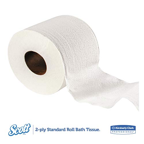Scott 13607 Standard Roll Bathroom Tissue, 2-Ply, 550 Sheets/Roll, 20 Rolls/Carton