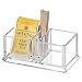Yakri Clear Acrylic Two Lattices Tea Bags Holder Coffee Sugar Bag Case Guest Room Storage Boxes