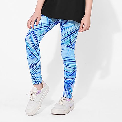 Calça legging infantil infantil marmorizada para ioga, calça de moletom slim com absorção de umidade