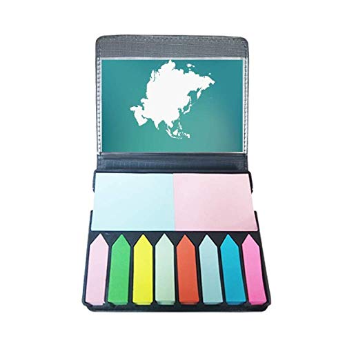 Marque-page autocollant en forme de carte d'Asie pour organiser vos carnets de voyage