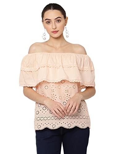 Image of Pure Cotton Schiffli Top