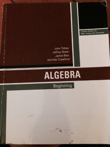 Beginning Algebra (Custom Edition by New Jersey... 125680827X Book Cover