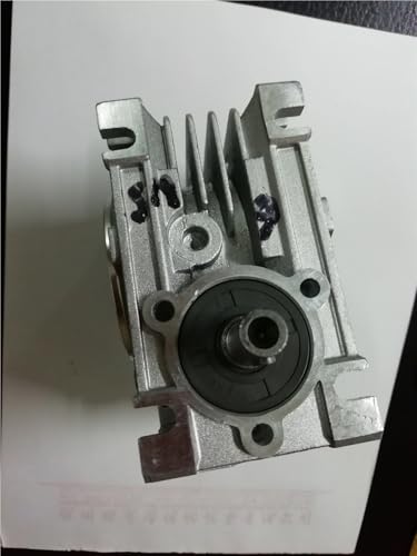 Reductor engranaje helicoidal 90 grados NRV030-VS con eje entrada doble 9 mm relación 7.5 a 1 5