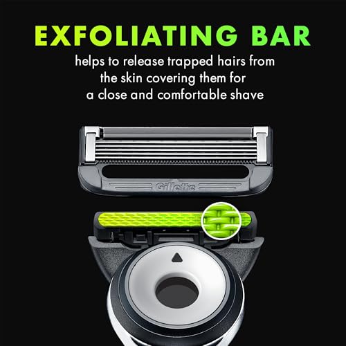 Image of Gillette Labs Shaving Razor for Men, White Edition Handle, 2 Blade Refills and Travel Case, Gift Set