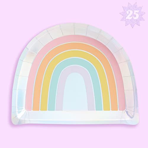 xo, Fetti Rainbow Paper Plates - 25 pk, 9 xo, Fetti Rainbow Paper Plates - 25 pk, 9