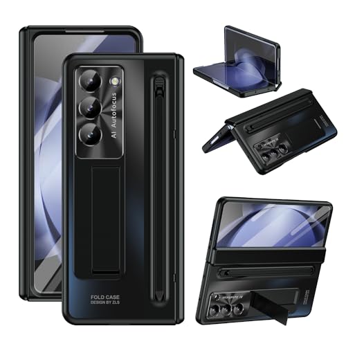 Coque Galaxy Z Fold 6 fine anti-trace de doigt avec stylet noir