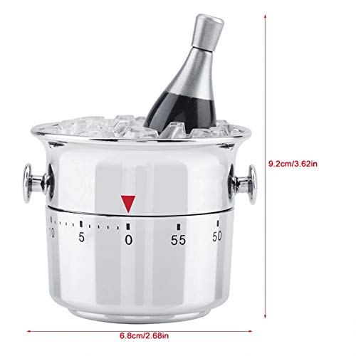 Kitchen Timer, 60 Minute Mechanical Kitchen Timer Egg Kitchen Timers Stainless Steel Mechanical Rotating Alarm, Time Reminder - Image 3