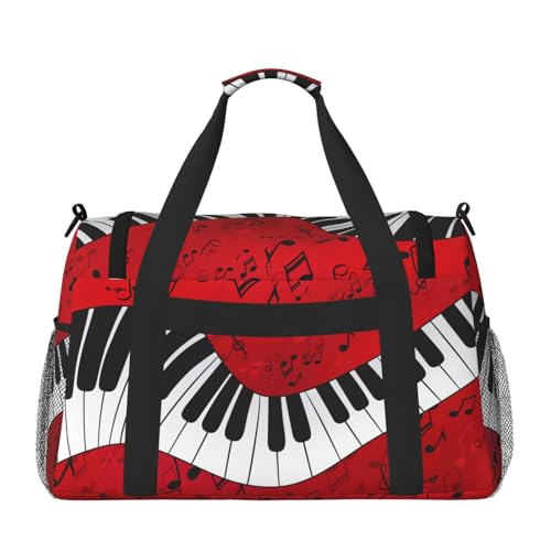 Music Note Piano print Personal Item Bag Large Duffel Bag Travel Bag Weekender Bag Gym Bag Tote Duffel bag2