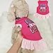 XPUDAC 4 Pack Pet Dog Dress Dog Clothes Girl Puppy Shirt Yorkie Clothes Cute Doggie Dress Pet Apparel for Small Dogs and Cats (Pink Angel, Small(4.5-8lbs))