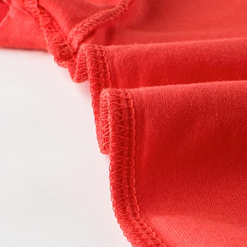 Toddler Kids Girls Boys Short Sleeve Basic T Shirt Casual Summer Tees Shirt Tops Solid Color Shirt for Girls (Red, 1 Year)2